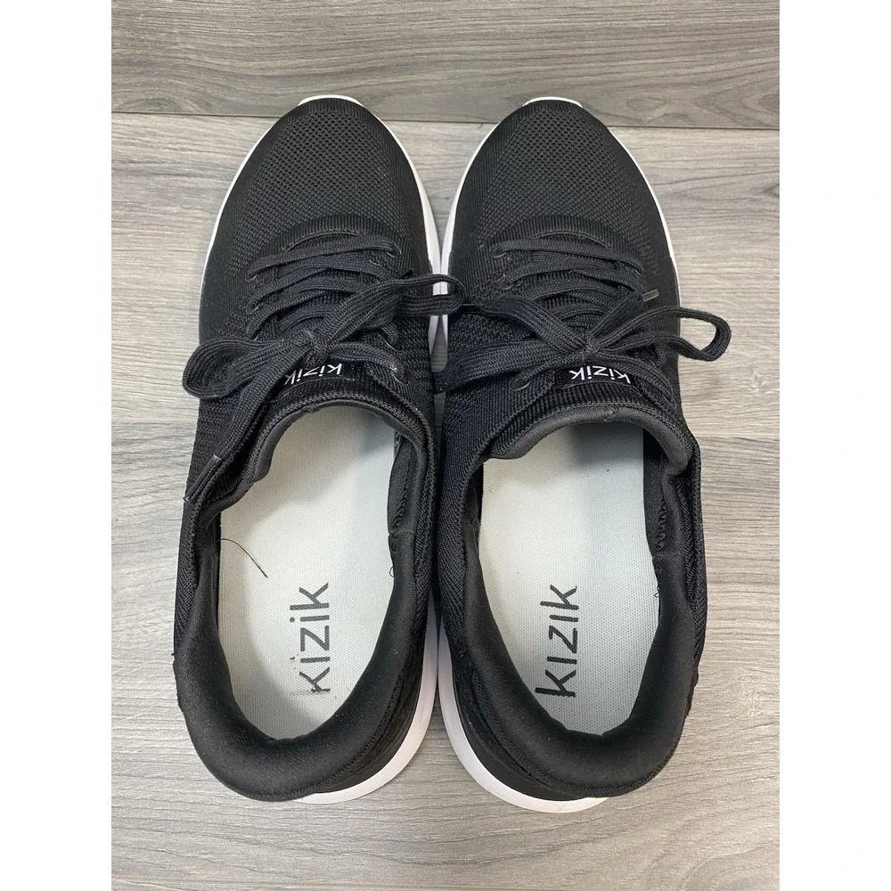 Kizik Lima Walking Shoes Sneakers M 14/ W 15 Black Casual Lace Up